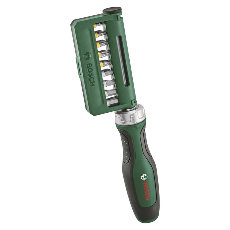 Набір викруток Bosch з тріскачкою, 18 біт, 225мм, сталь CrV (1.600.A02.Z9A) - фото 1