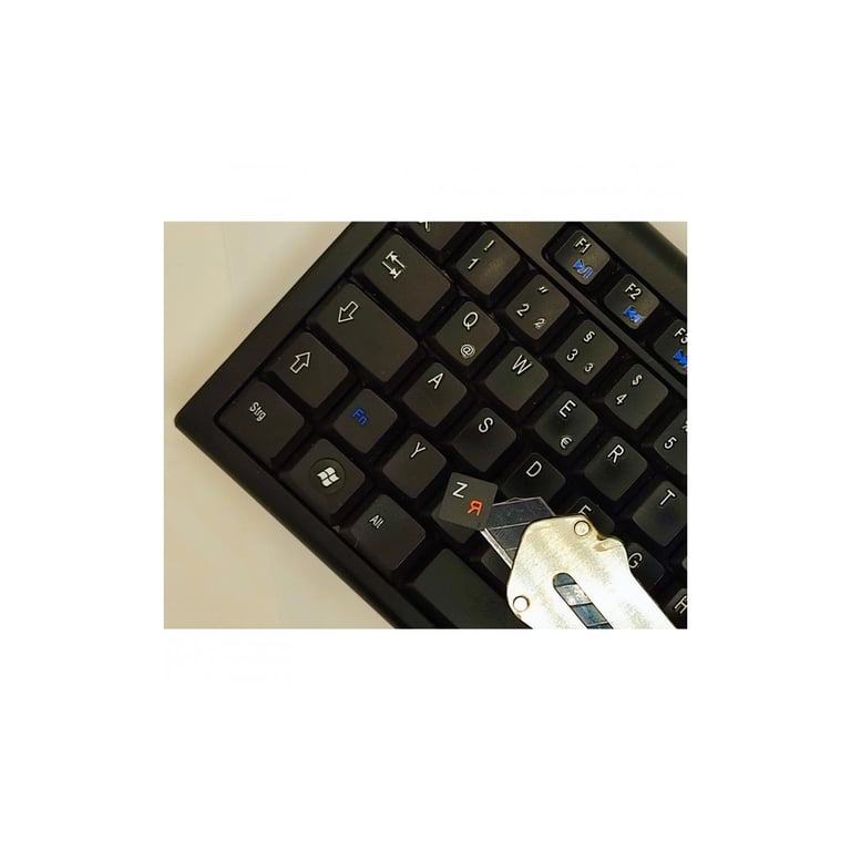 Наклейка на клавіатуру BestKey непрозора чорна, 68, помаранчевий (BK13ORA/024) - фото 2