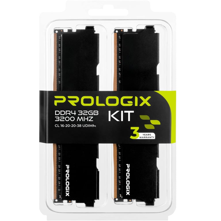 Модуль пам'яті для комп'ютера DDR4 32GB (2x16GB) 3200 MHz Black Prologix (PRO32GB3200B4K) - фото 6