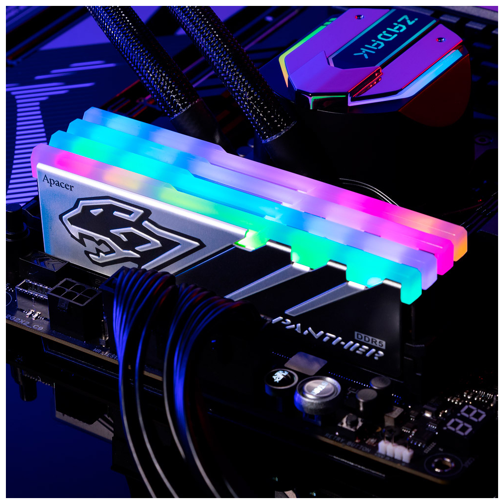Модуль пам'яті для комп'ютера DDR5 32GB (2x16GB) 5600 MHz Panther RGB Apacer (AH5U32G56C5229BAA-2) - фото 4 Модуль пам'яті для комп'ютера DDR5 32GB (2x16GB) 5600 MHz Panther RGB Apacer (AH5U32G56C5229BAA-2) - фото 4