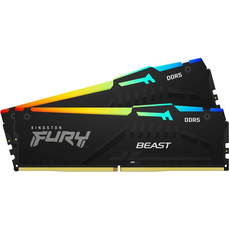 Модуль пам'яті для комп'ютера DDR5 32GB (2x16GB) 6000 MHz Beast RGB Kingston Fury (ex.HyperX) (KF560C36BBE2AK2-32) - фото 2