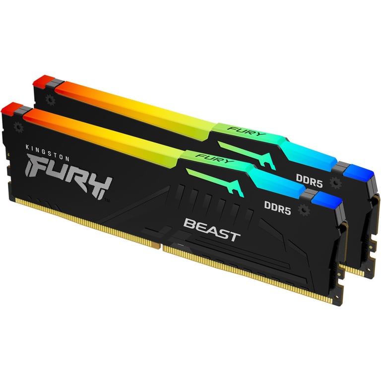Модуль пам'яті для комп'ютера DDR5 32GB (2x16GB) 6000 MHz Beast RGB Kingston Fury (ex.HyperX) (KF560C36BBE2AK2-32) - фото 3