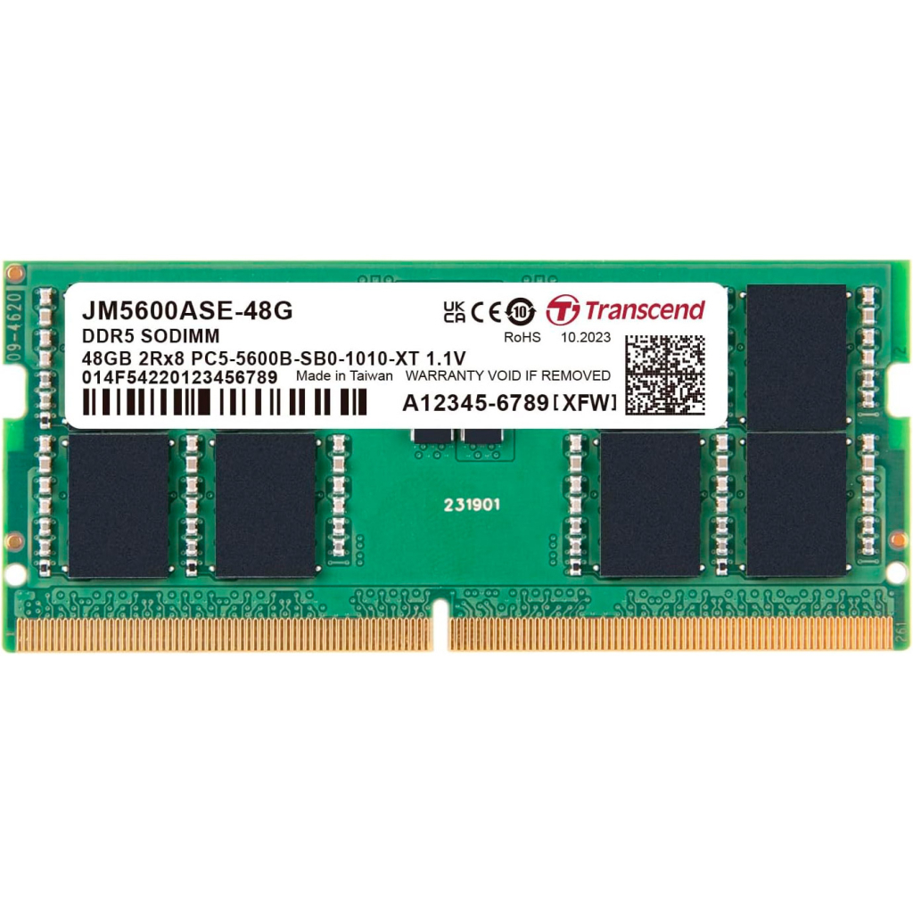 Модуль пам%27яті для ноутбука SoDIMM DDR5 48GB 5600 MHz Transcend (JM5600ASE-48G) Модуль пам%27яті для ноутбука SoDIMM DDR5 48GB 5600 MHz Transcend (JM5600ASE-48G)