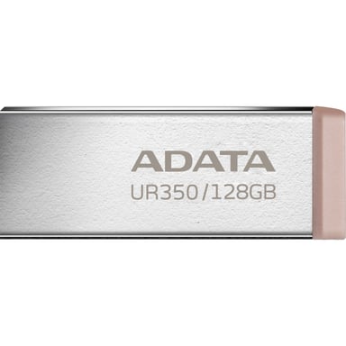 USB флеш накопичувач ADATA 128GB UR350 Silver/Beige USB 3.2 (UR350-128G-RSR/BG) - фото 1