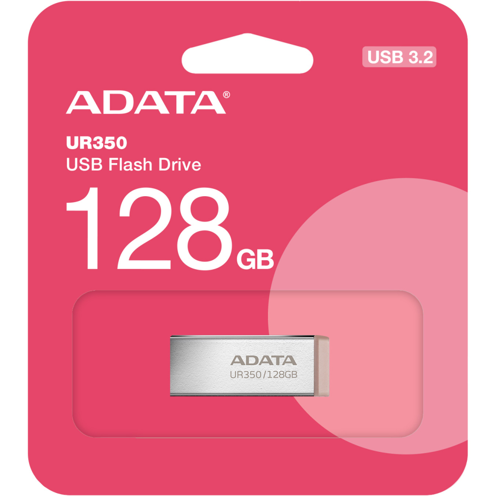 USB флеш накопичувач ADATA 128GB UR350 Silver/Beige USB 3.2 (UR350-128G-RSR/BG) - фото 5 USB флеш накопичувач ADATA 128GB UR350 Silver/Beige USB 3.2 (UR350-128G-RSR/BG) - фото 5