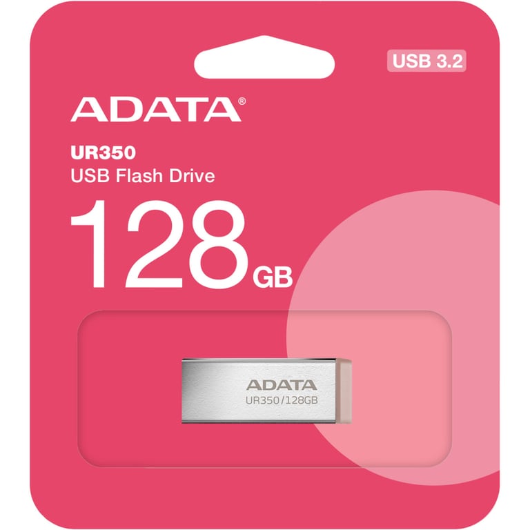 USB флеш накопичувач ADATA 128GB UR350 Silver/Beige USB 3.2 (UR350-128G-RSR/BG) - фото 5