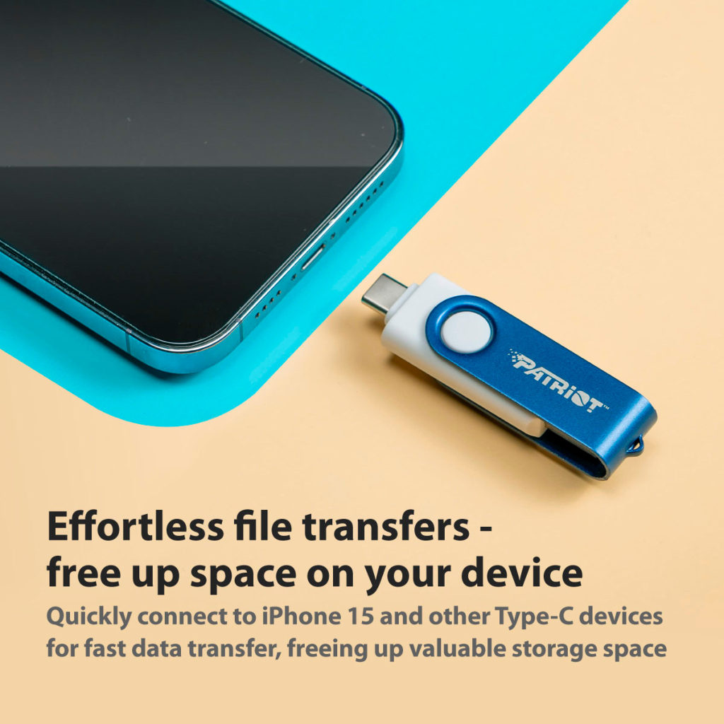 USB флеш накопичувач Patriot 64GB Xporter X550 USB 3.2/Type-C (PS64GX550AAD) - фото 7 USB флеш накопичувач Patriot 64GB Xporter X550 USB 3.2/Type-C (PS64GX550AAD) - фото 7