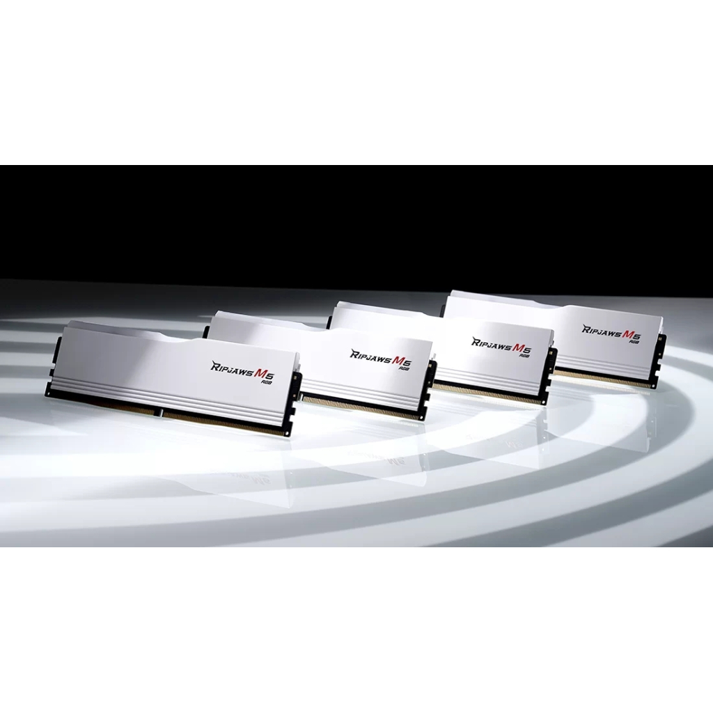 Модуль пам'яті для комп'ютера DDR5 64GB (2x32GB) 6000 MHz Ripjaws M5 RGB Matte White G.Skill (F5-6000J3238G32GX2-RM5RW) - фото 4 Модуль пам'яті для комп'ютера DDR5 64GB (2x32GB) 6000 MHz Ripjaws M5 RGB Matte White G.Skill (F5-6000J3238G32GX2-RM5RW) - фото 4