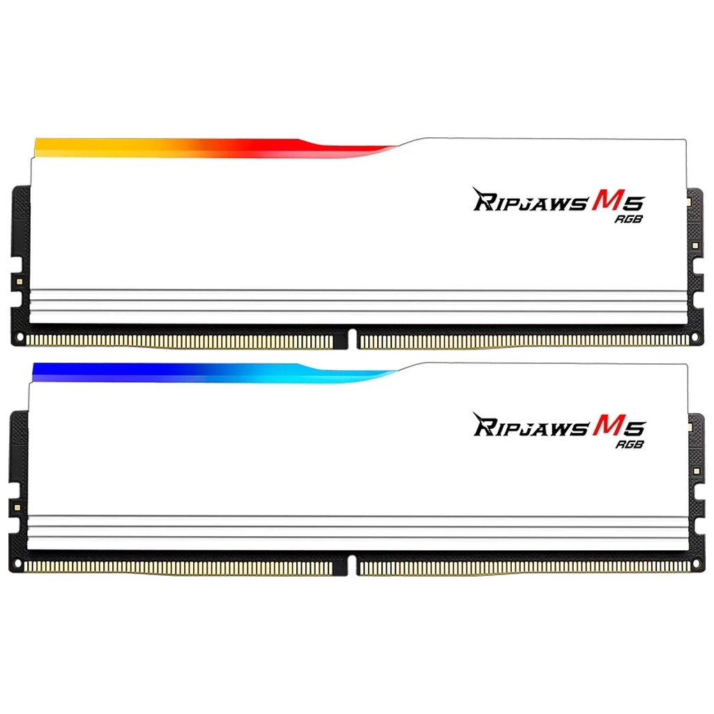 Модуль пам%27яті для комп%27ютера DDR5 64GB (2x32GB) 6400 MHz Ripjaws M5 RGB Matte White G.Skill (F5-6400J3239G32GX2-RM5RW) Модуль пам%27яті для комп%27ютера DDR5 64GB (2x32GB) 6400 MHz Ripjaws M5 RGB Matte White G.Skill (F5-6400J3239G32GX2-RM5RW)