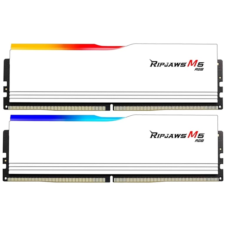 Модуль пам%27яті для комп%27ютера DDR5 64GB (2x32GB) 6400 MHz Ripjaws M5 RGB Matte White G.Skill (F5-6400J3239G32GX2-RM5RW)