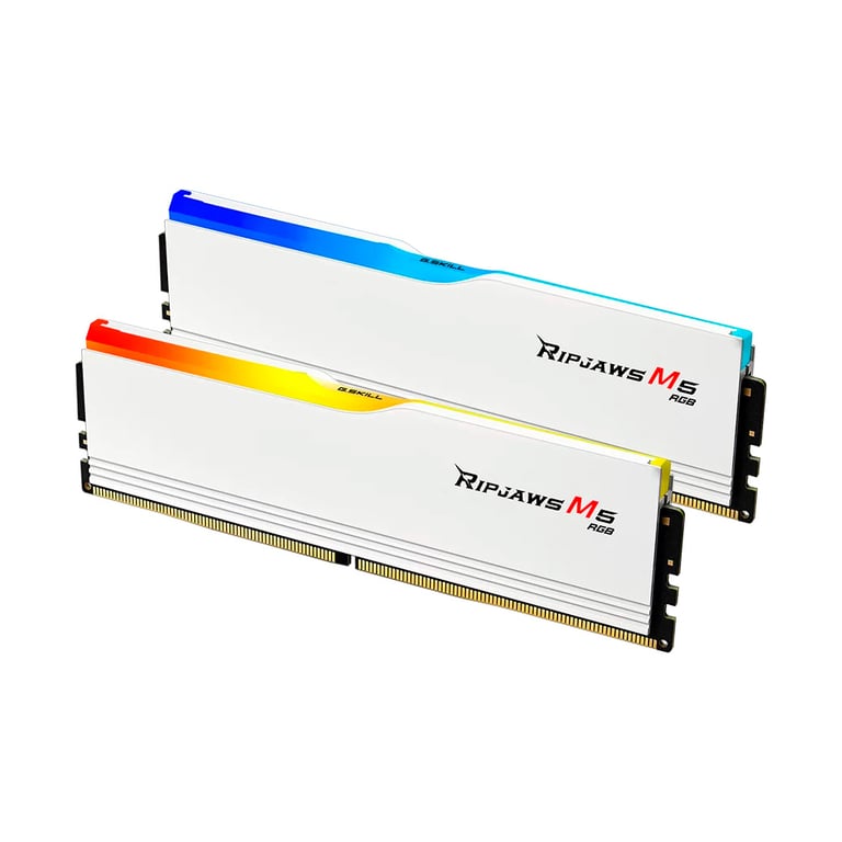 Модуль пам'яті для комп'ютера DDR5 64GB (2x32GB) 6400 MHz Ripjaws M5 RGB Matte White G.Skill (F5-6400J3239G32GX2-RM5RW) - фото 3