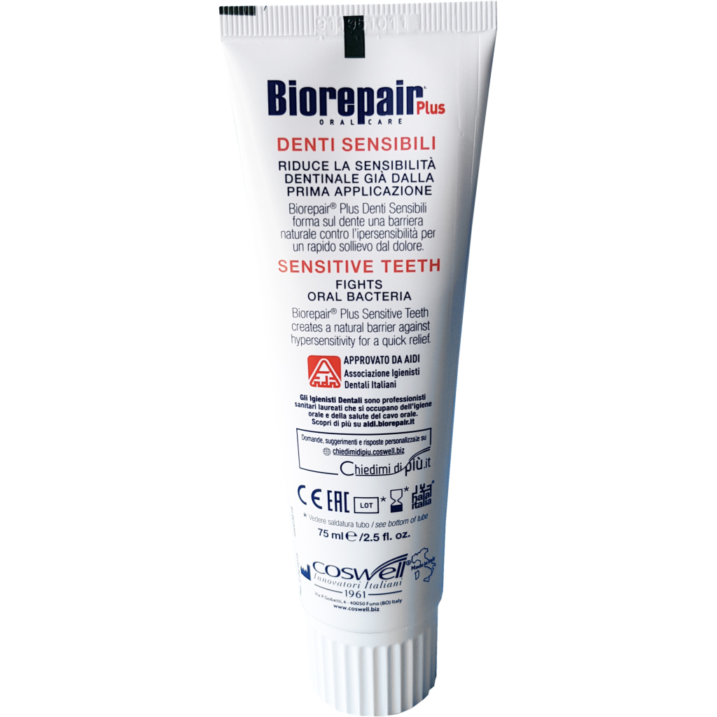 Зубна паста Biorepair Plus Професійне позбавлення чутливості 75 мл (8017331052648) - фото 4 Зубна паста Biorepair Plus Професійне позбавлення чутливості 75 мл (8017331052648) - фото 4