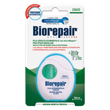 Зубна нитка Biorepair Щоденний захист з гідроксиапатитом 50 м (8017331038826) - фото 1