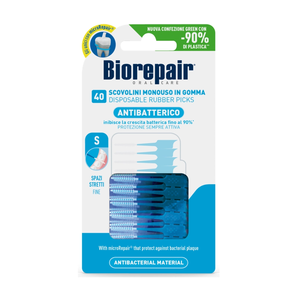 Щітки для міжзубних проміжків Biorepair Силіконові Розмір S 40 шт. (8017331058329) - фото 1 Щітки для міжзубних проміжків Biorepair Силіконові Розмір S 40 шт. (8017331058329) - фото 1