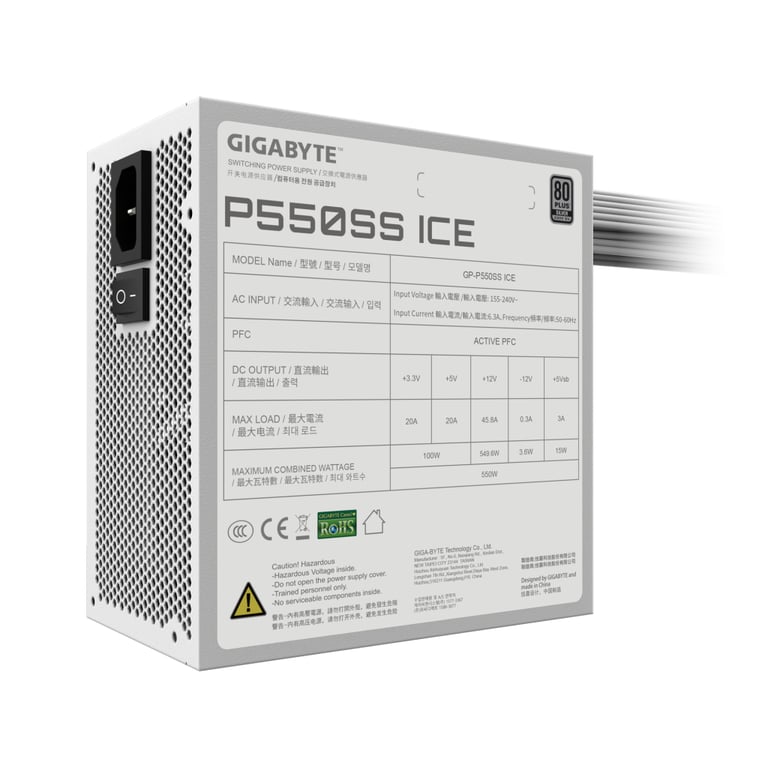Блок живлення GIGABYTE 550W (GP-P550SS ICE) - фото 4