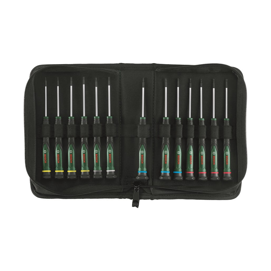 Набір викруток Bosch прецизійних 13шт, SL, PH, TX, HEX, сталь CrV (1.600.A02.Z9N) - фото 3 Набір викруток Bosch прецизійних 13шт, SL, PH, TX, HEX, сталь CrV (1.600.A02.Z9N) - фото 3