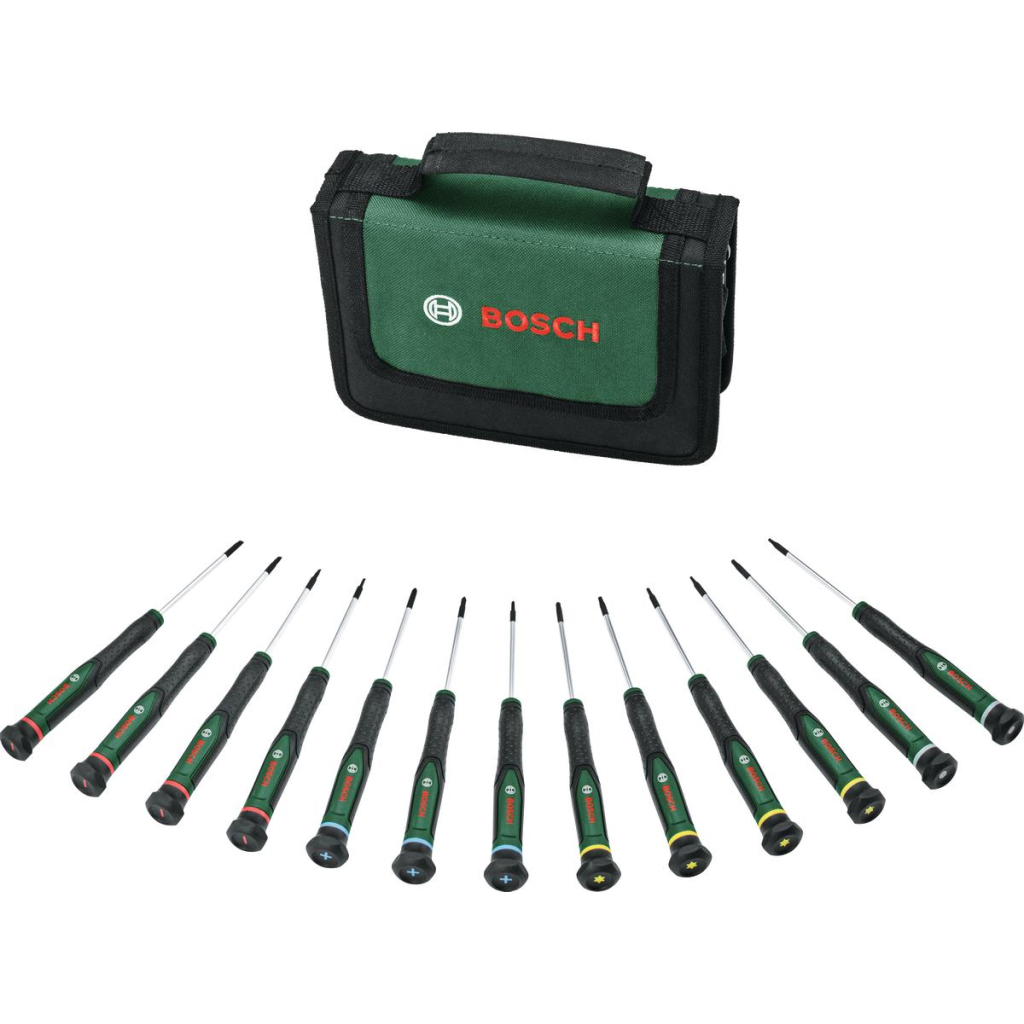Набір викруток Bosch прецизійних 13шт, SL, PH, TX, HEX, сталь CrV (1.600.A02.Z9N) - фото 4 Набір викруток Bosch прецизійних 13шт, SL, PH, TX, HEX, сталь CrV (1.600.A02.Z9N) - фото 4