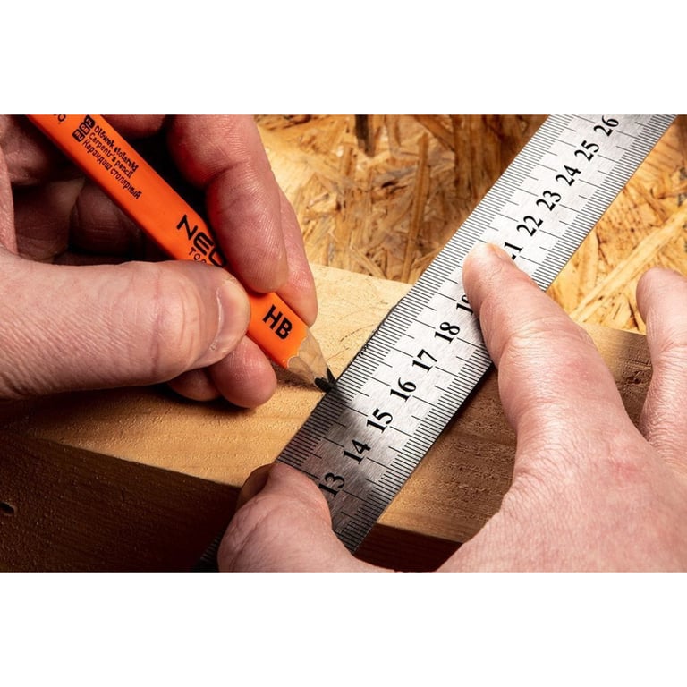 Лінійка будівельна Neo Tools нержавіюча сталь, 300мм (72-213) - фото 6