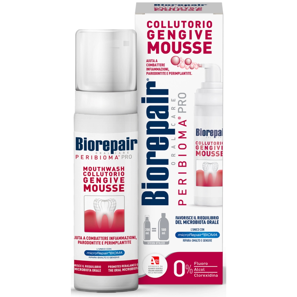 Мус для ротової порожнини Biorepair Peribioma З пробіотиками 200 мл (8017331070963) - фото 1