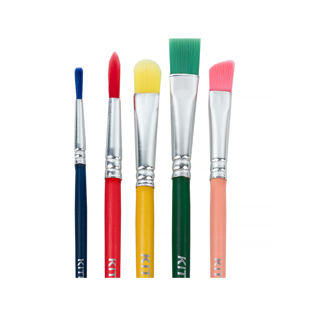 Пензлик для малювання Kite Classic набір із 5-ти пензлів синтетика 3, 5, 8, 9, 10 (K-333) - фото 3 Пензлик для малювання Kite Classic набір із 5-ти пензлів синтетика 3, 5, 8, 9, 10 (K-333) - фото 3