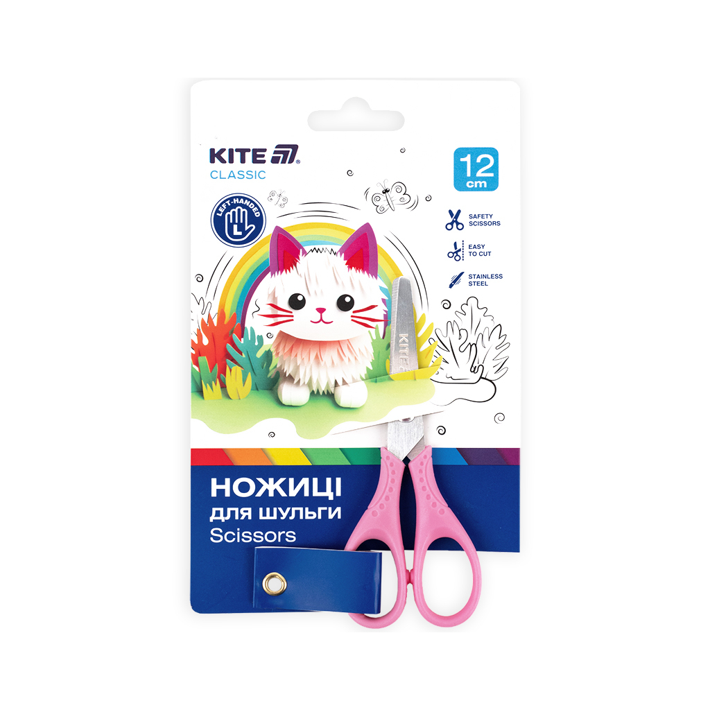 Ножиці Kite дитячі для шульги рожевий, 12 см (K-149-1) Ножиці Kite дитячі для шульги рожевий, 12 см (K-149-1)