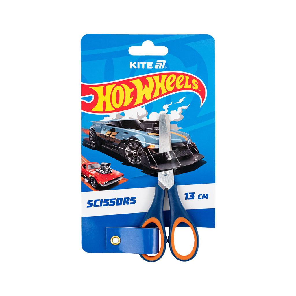 Ножиці Kite дитячі з гумовими вставками Hot Wheels 13 см (HW25-123) - фото 1 Ножиці Kite дитячі з гумовими вставками Hot Wheels 13 см (HW25-123) - фото 1