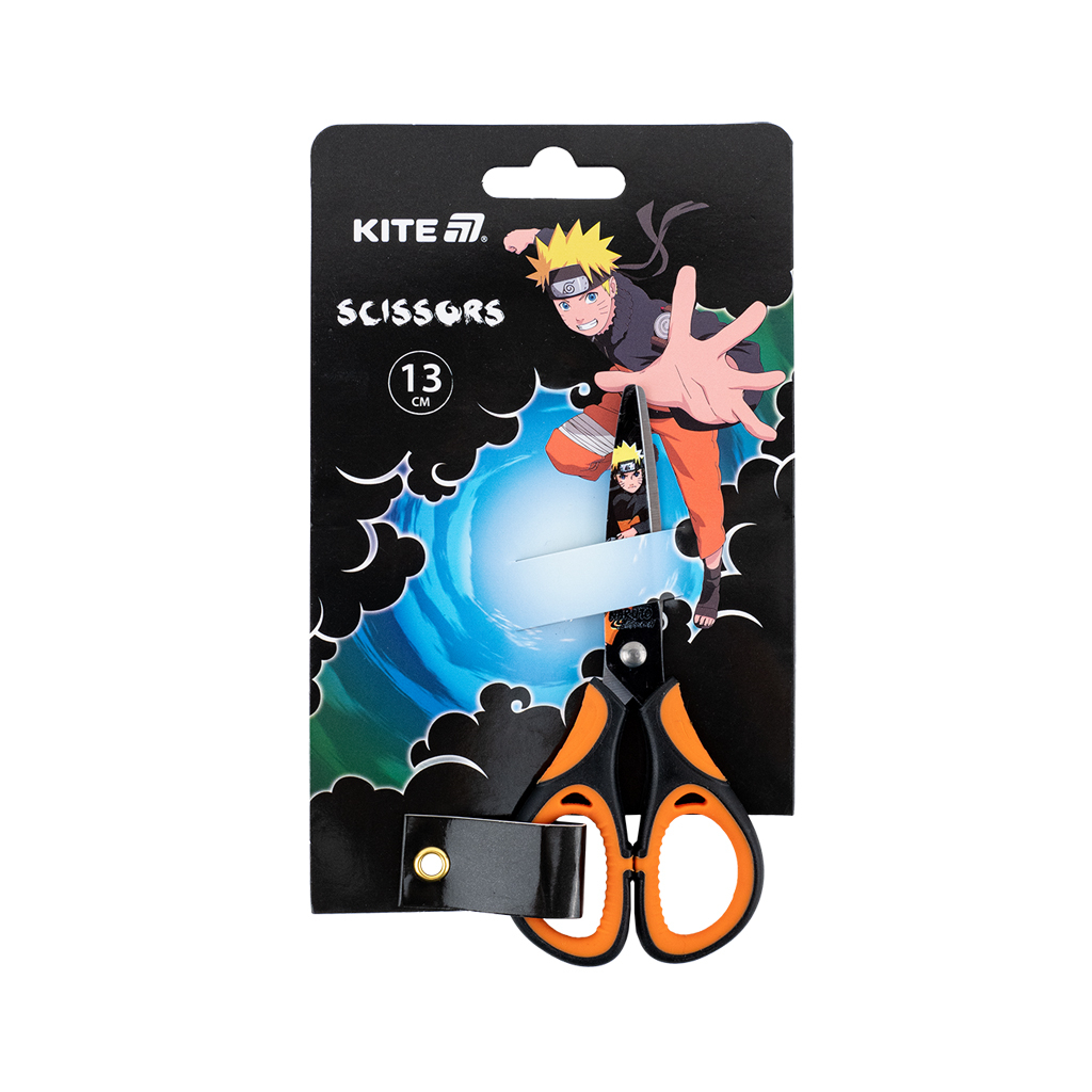 Ножиці Kite дитячі з гумовими вставками і малюнком на лезі Naruto 13 см (NR25-148) Ножиці Kite дитячі з гумовими вставками і малюнком на лезі Naruto 13 см (NR25-148)