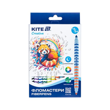 Фломастери Kite Creative двосторонні 12 кольорів (K-1151) - фото 1