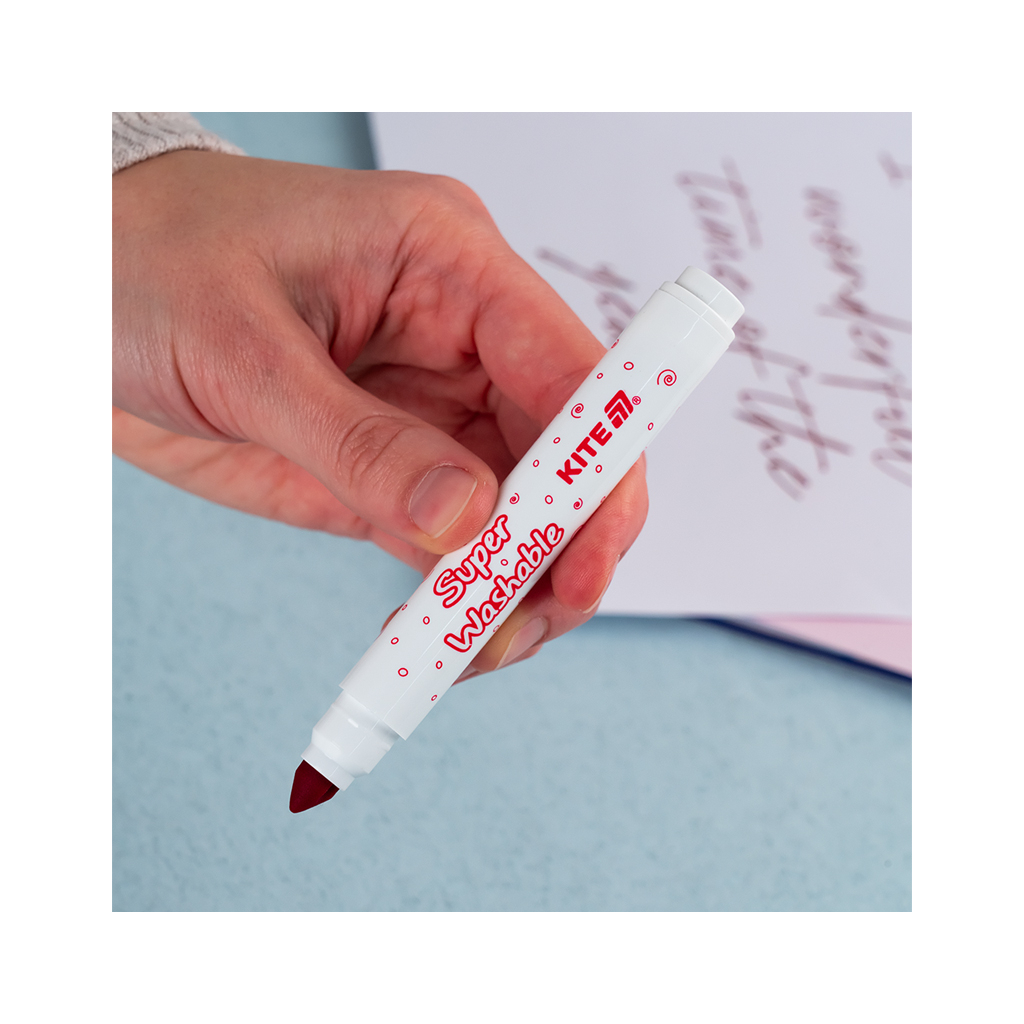 Фломастери Kite Creative Superwashable Jumbo 12 кольорів (K-1155) - фото 4 Фломастери Kite Creative Superwashable Jumbo 12 кольорів (K-1155) - фото 4