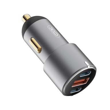 Зарядний пристрій XO CC45 1 USB QC 3.0 + 2 Type-C PD (60W) Black (XO-CC45-BK) - фото 1