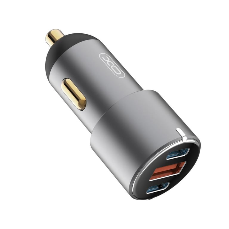 Зарядний пристрій XO CC45 1 USB QC 3.0 + 2 Type-C PD (60W) Black (XO-CC45-BK) - фото 1