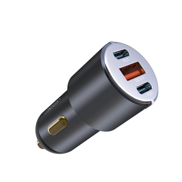 Зарядний пристрій XO CC45 1 USB QC 3.0 + 2 Type-C PD (60W) Black (XO-CC45-BK) - фото 2