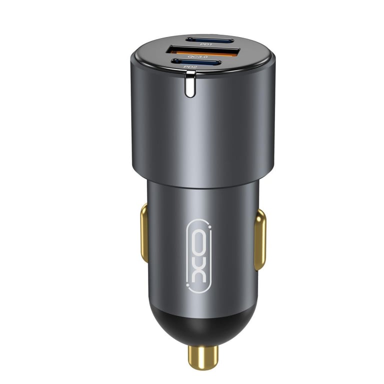 Зарядний пристрій XO CC45 1 USB QC 3.0 + 2 Type-C PD (60W) Black (XO-CC45-BK) - фото 3