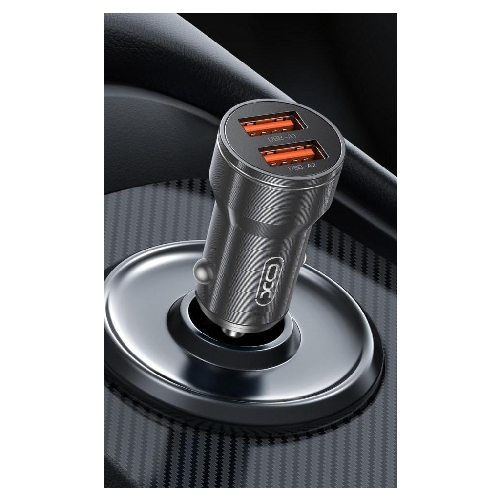 Зарядний пристрій XO CC48 2.4A/2 USB + microUSB Grey (XO-CC48m-GR) - фото 3 Зарядний пристрій XO CC48 2.4A/2 USB + microUSB Grey (XO-CC48m-GR) - фото 3