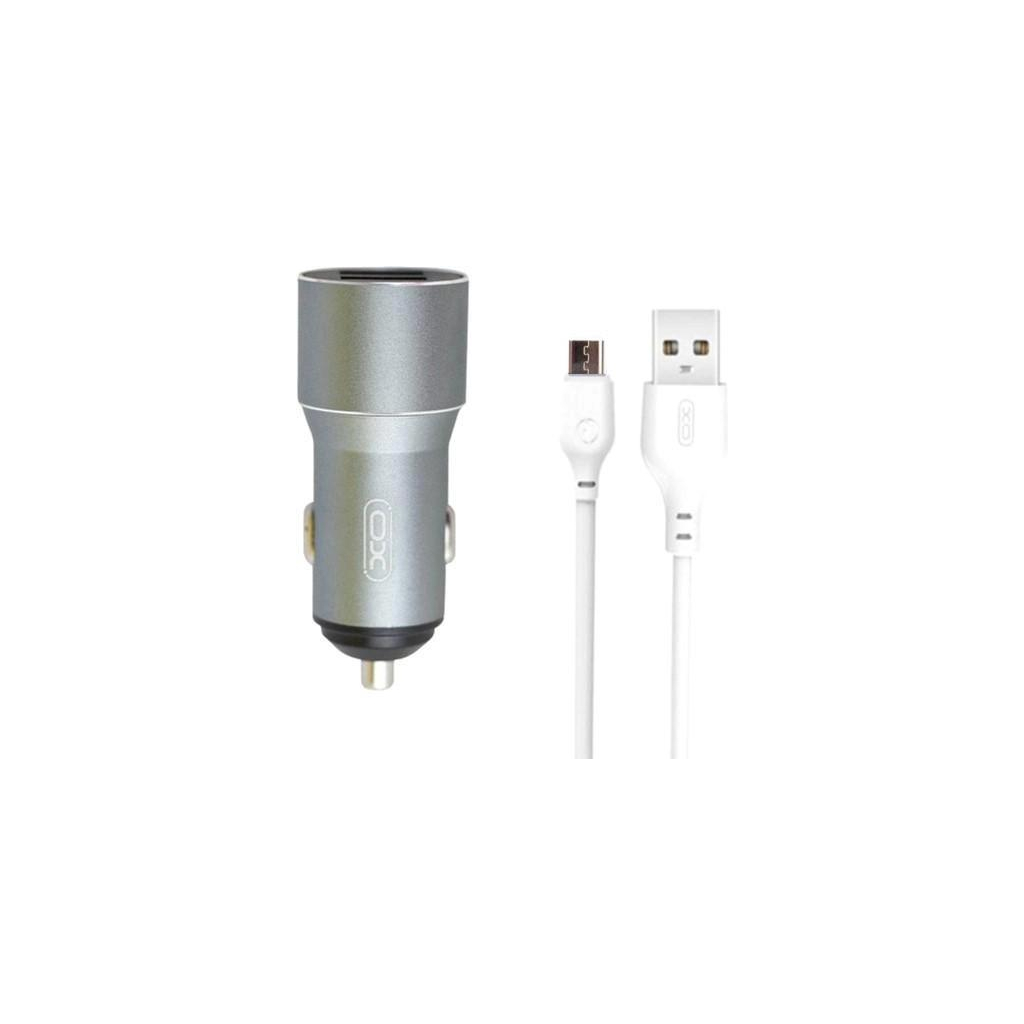 Зарядний пристрій XO TZ09 2.4A/2 USB + cable microUSB Grey (XO-TZ09M-GR) - фото 1 Зарядний пристрій XO TZ09 2.4A/2 USB + cable microUSB Grey (XO-TZ09M-GR) - фото 1