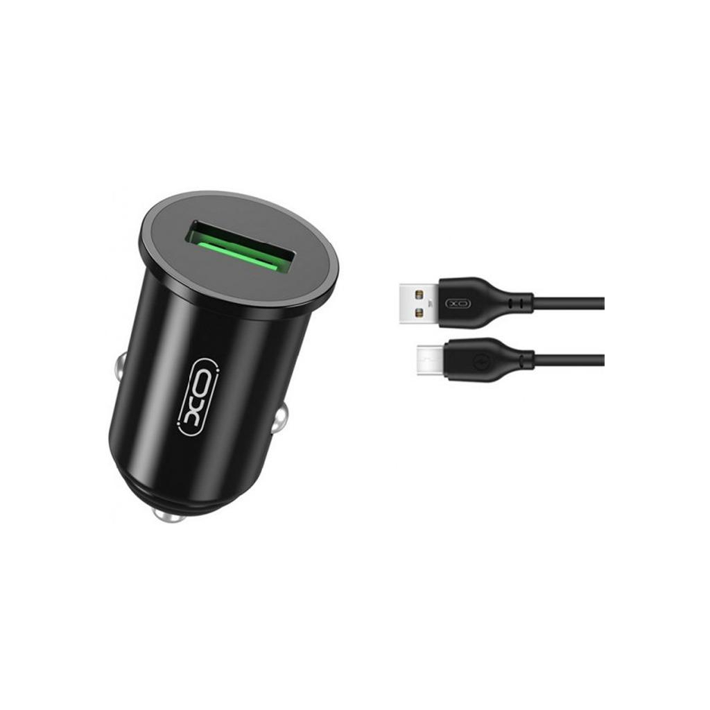 Зарядний пристрій XO TZ12 QC3.0 (1USB/18W) + USB - Type-C Black (XO-TZ12-BK) Зарядний пристрій XO TZ12 QC3.0 (1USB/18W) + USB - Type-C Black (XO-TZ12-BK)