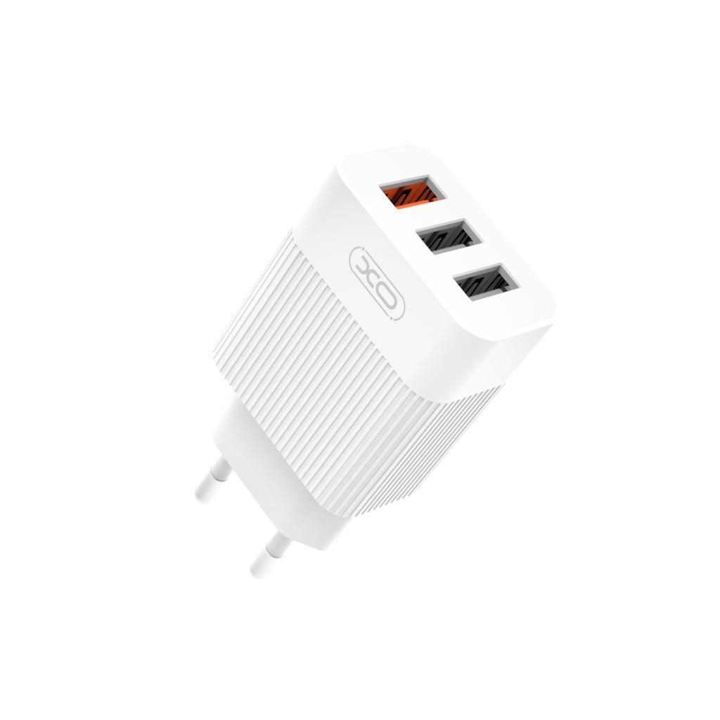 Зарядний пристрій XO QC 3.0 L72 30W (18W/1USB + 2.4A/2 USB) + cable Lightning White (XO-L72i-WH) - фото 5 Зарядний пристрій XO QC 3.0 L72 30W (18W/1USB + 2.4A/2 USB) + cable Lightning White (XO-L72i-WH) - фото 5