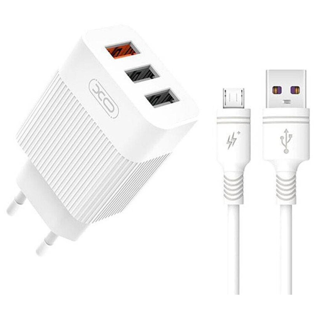 Зарядний пристрій XO L72 QC3.0 3USB +micro (XO-L72-MCR) - фото 1 Зарядний пристрій XO L72 QC3.0 3USB +micro (XO-L72-MCR) - фото 1