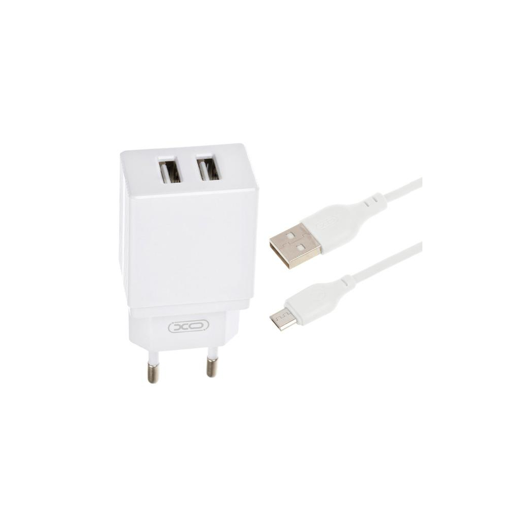 Зарядний пристрій XO L75 2USB/2.4A + MicroUSB White (XO-L75-M) - фото 4 Зарядний пристрій XO L75 2USB/2.4A + MicroUSB White (XO-L75-M) - фото 4