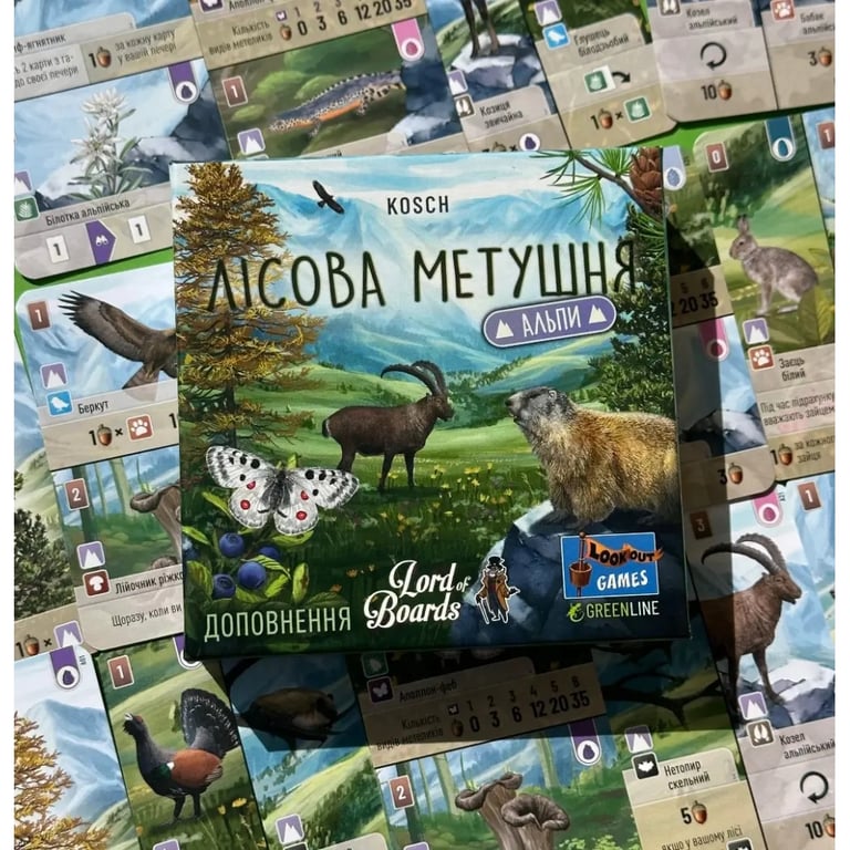 Настільна гра Lord of Boards Лісова метушня. Альпи (Forest Shuffle: Alpine Expansion) (укр.) доповнення (LOB2405UA) - фото 3