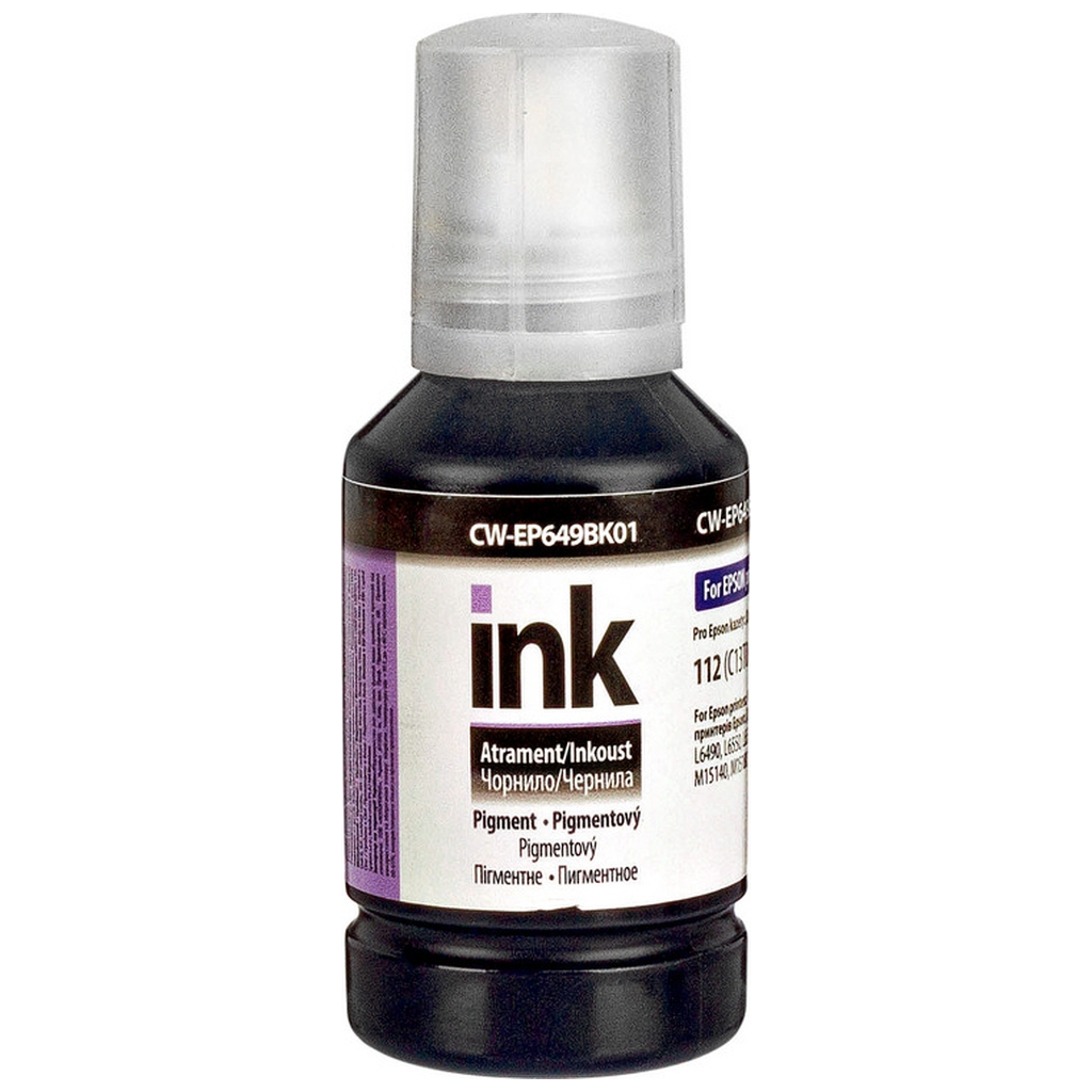 Чорнило ColorWay Epson L-6490/L65XX 127мл Black Pigm. (CW-EP649BK01) - фото 1