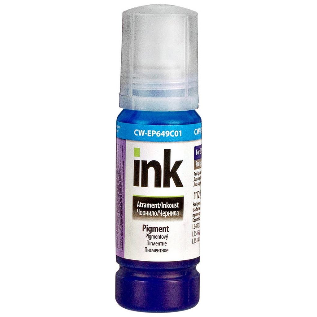 Чорнило ColorWay Epson L-6490/L65XX 70мл Cyan Pigm. (CW-EP649C01) - фото 1