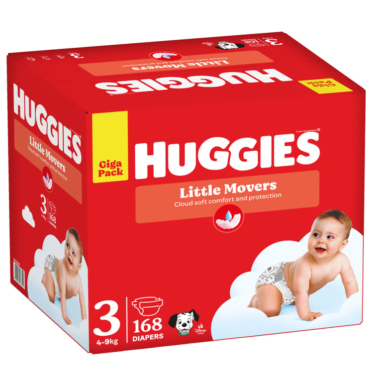 Підгузки Huggies Little Movers 3 (4-9 кг) M-pack, 168 шт (5029053577852) - фото 2