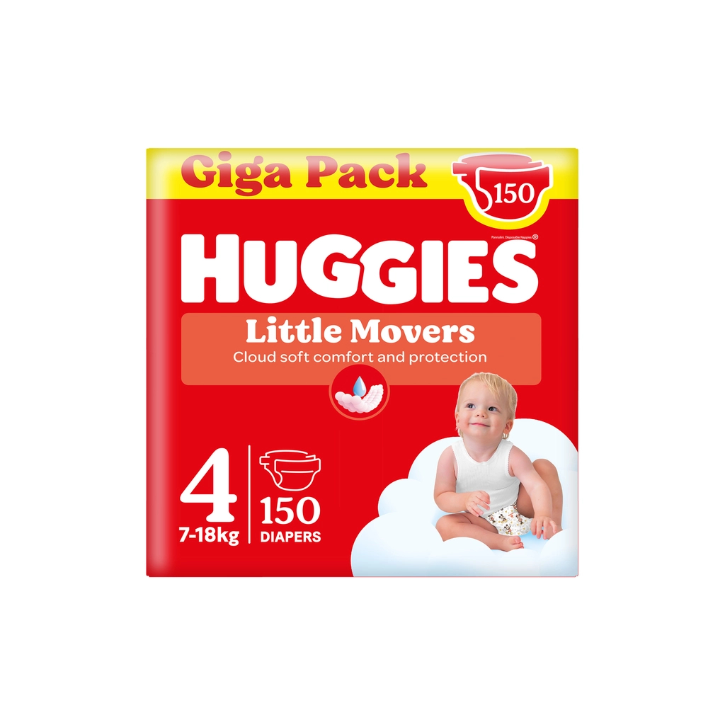 Підгузки Huggies Little Movers 4 (7-18 кг) M-pack, 150 шт (5029053583402) Підгузки Huggies Little Movers 4 (7-18 кг) M-pack, 150 шт (5029053583402)