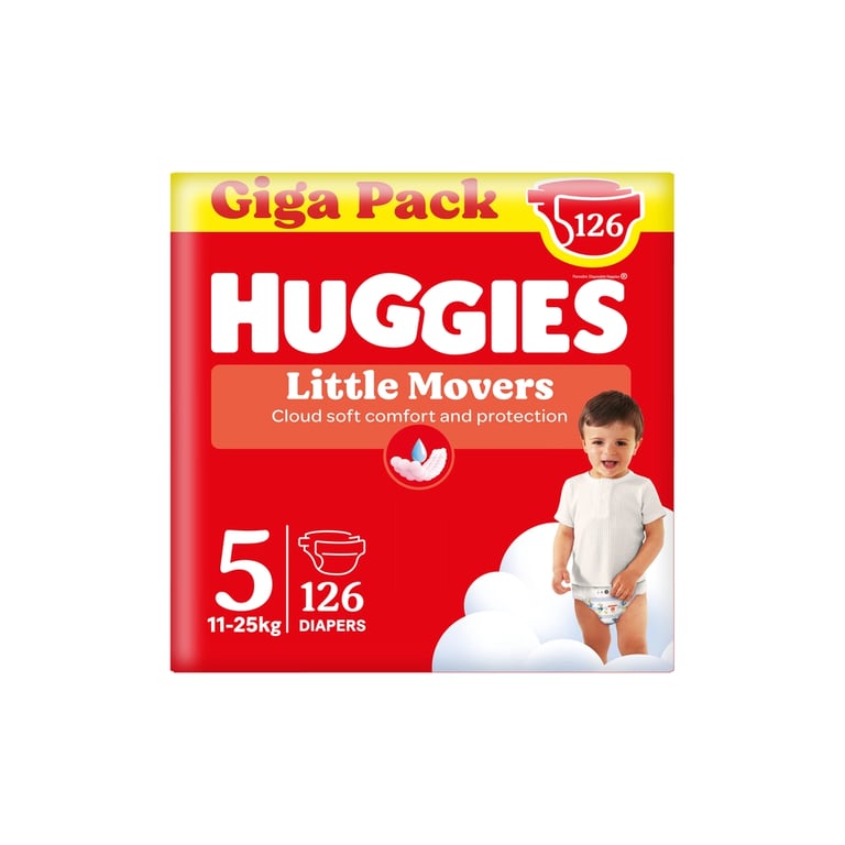 Підгузки Huggies Little Movers 5 (11-25 кг) M-pack, 126 шт (5029053583419) - фото 1