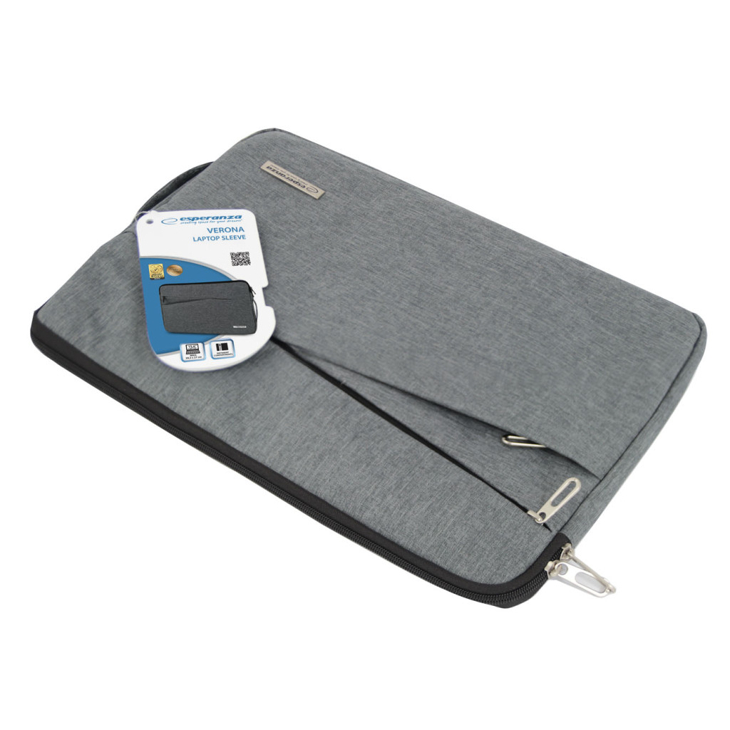 Чохол до ноутбука Esperanza 15.6" VERONA, gray (ET193) - фото 4 Чохол до ноутбука Esperanza 15.6" VERONA, gray (ET193) - фото 4