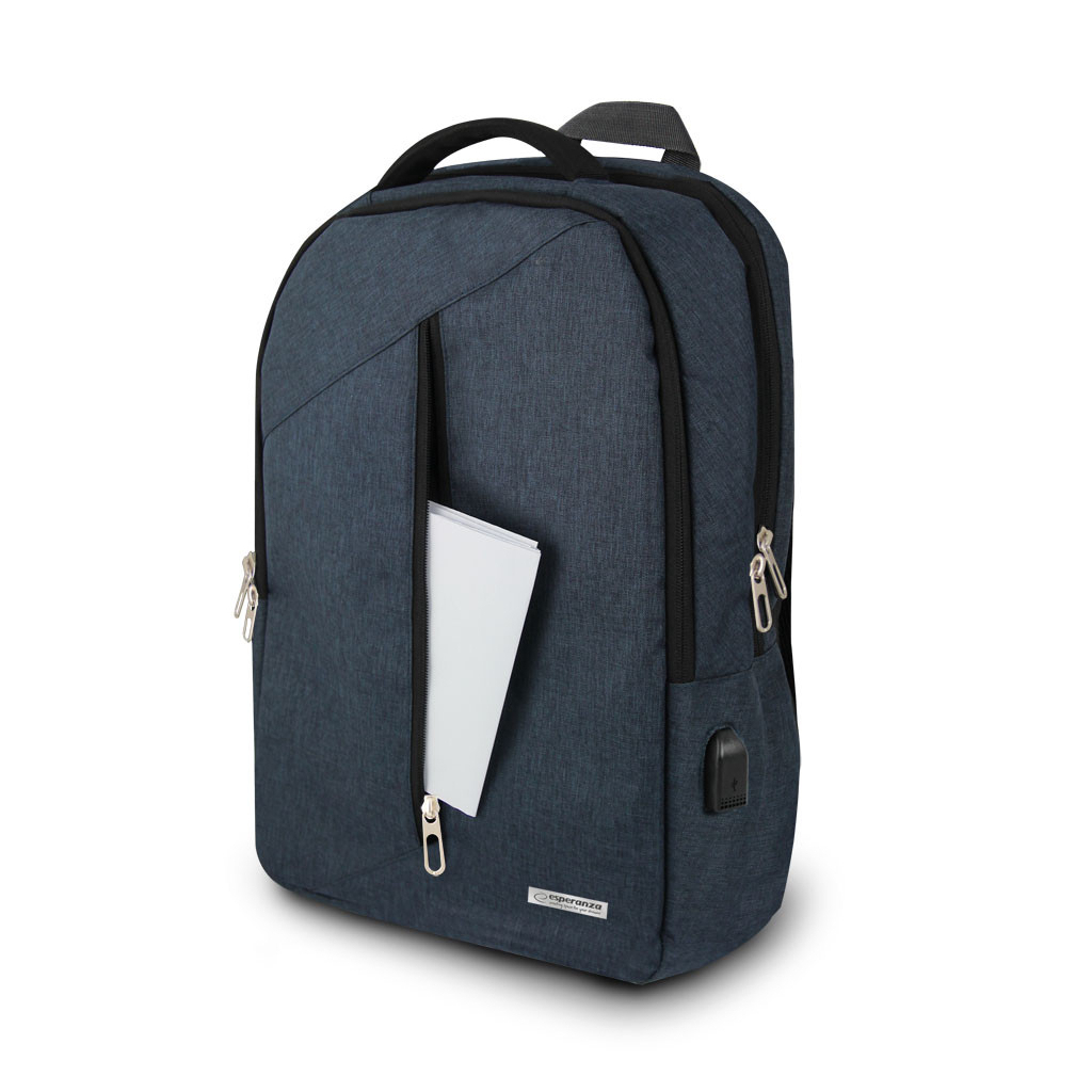 Рюкзак для ноутбука Esperanza 15.6" TARANTO, gray (ET196) - фото 3 Рюкзак для ноутбука Esperanza 15.6" TARANTO, gray (ET196) - фото 3
