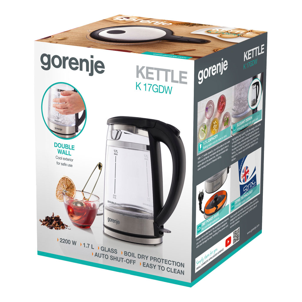 Електрочайник Gorenje K17GDW - фото 11 Електрочайник Gorenje K17GDW - фото 11