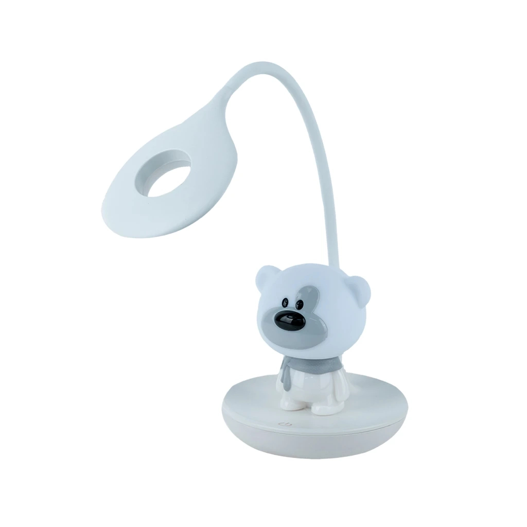 Настільна лампа Kite Bear LED з акумулятором, біла (K24-492-2-1) Настільна лампа Kite Bear LED з акумулятором, біла (K24-492-2-1)