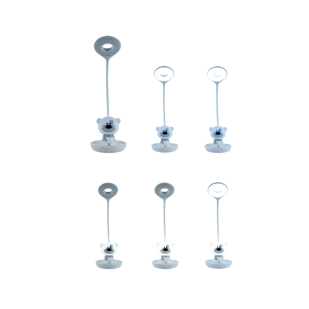 Настільна лампа Kite Bear LED з акумулятором, біла (K24-492-2-1) - фото 5 Настільна лампа Kite Bear LED з акумулятором, біла (K24-492-2-1) - фото 5